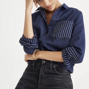 SOLD Madewell Women’s Flannel Classic Ex-Boyfriend Shirt Mix Long Sleeve Large
